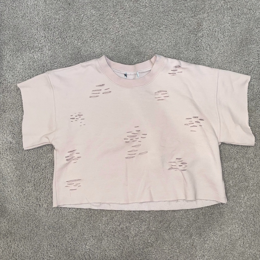 Distressed Sweatshirt T-Shirt